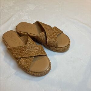 Matisse Tan Woven Sandals